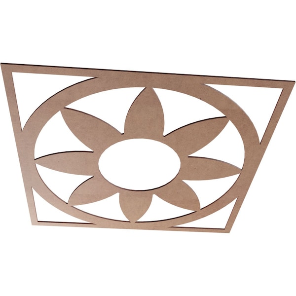 Blume Wood Fretwork Pierced Ceiling Medallion, Wood (Paint Grade), 34OD X 11 3/4ID X 1/4T